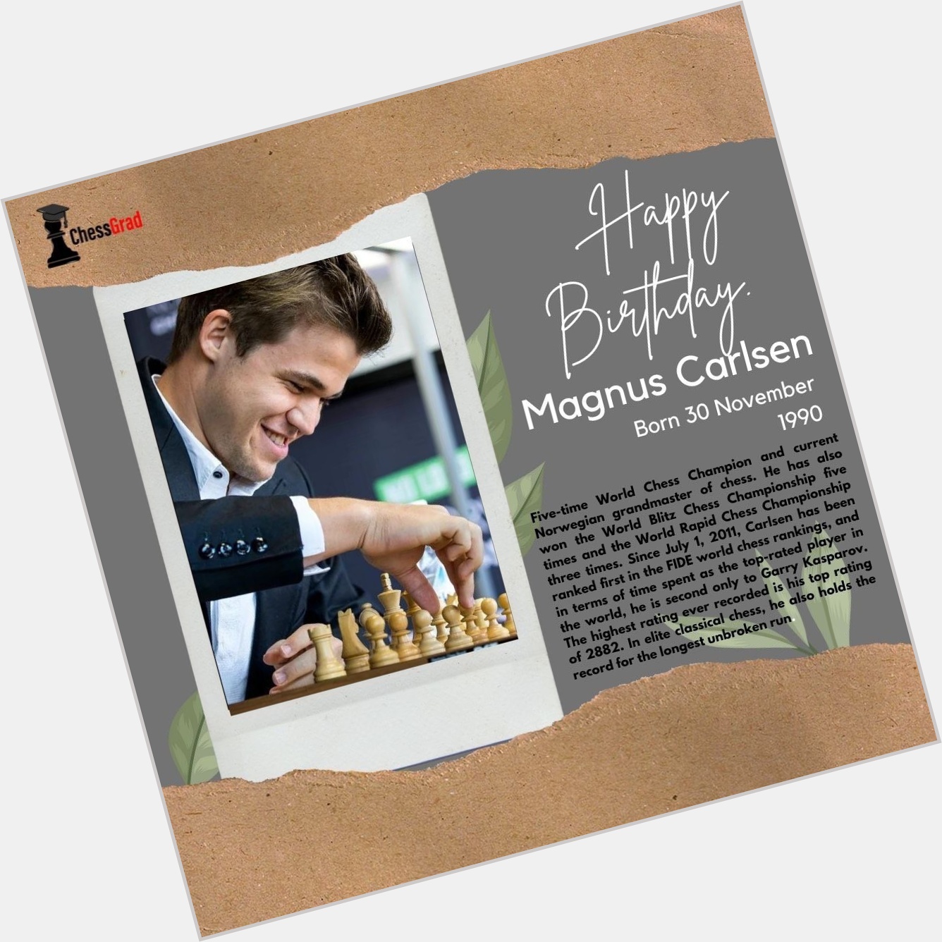Happy birthday legend Magnus Carlsen.    