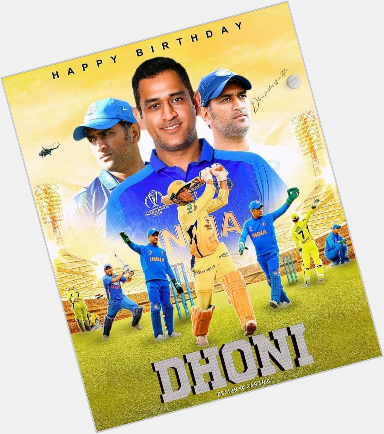 Happy birthday msd 07 Best captain in the world caption cool singh dhoni 