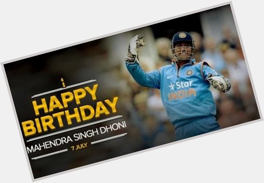 Happy birthday to Mahendra Singh Dhoni, who won the 2011 World Cup captain of the Indian team. 