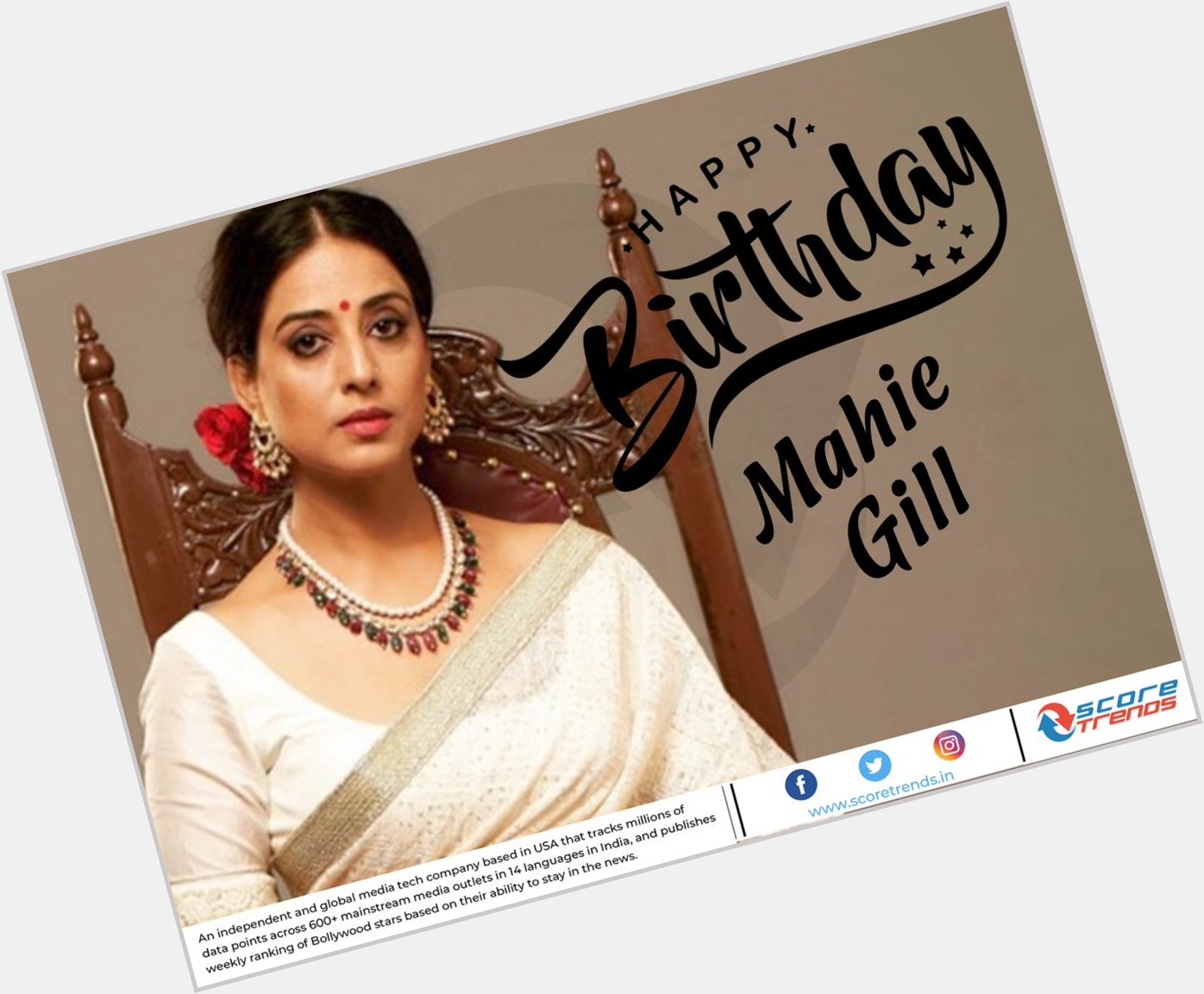 Score Trends wishes Mahie Gill a Happy Birthday!! 