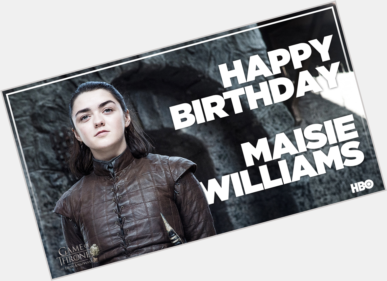 Happy Birthday to who gave us the simply iconic Arya Stark in   