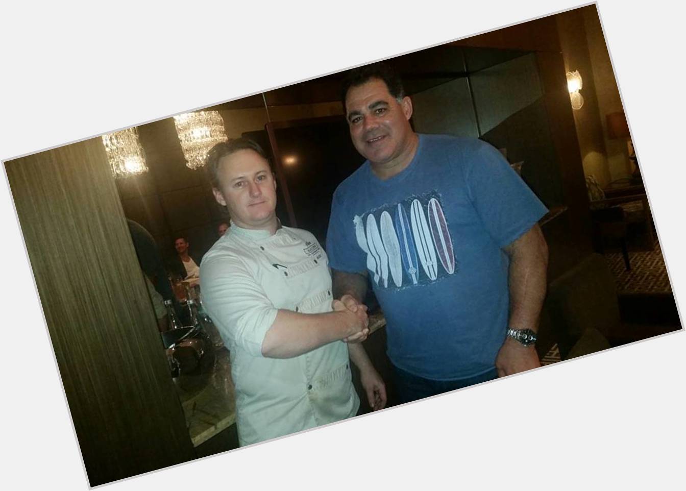 CONGRATS QLD and happy birthday to Mal Meninga! We love this photo with Head Chef on Origin eve 