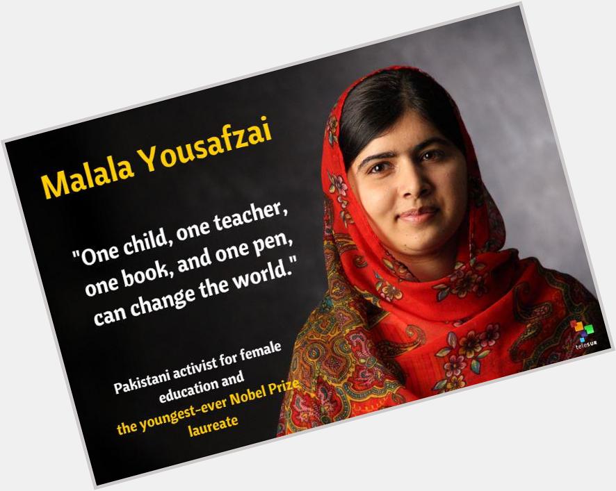 Happy 18th birthday Malala Yousafzai! 