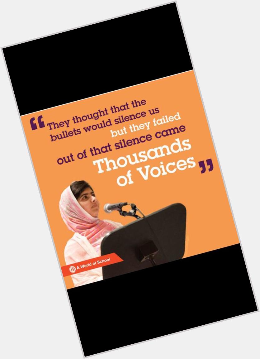Happy birthday to Malala Yousafzai, a woman who refused to be silenced. 