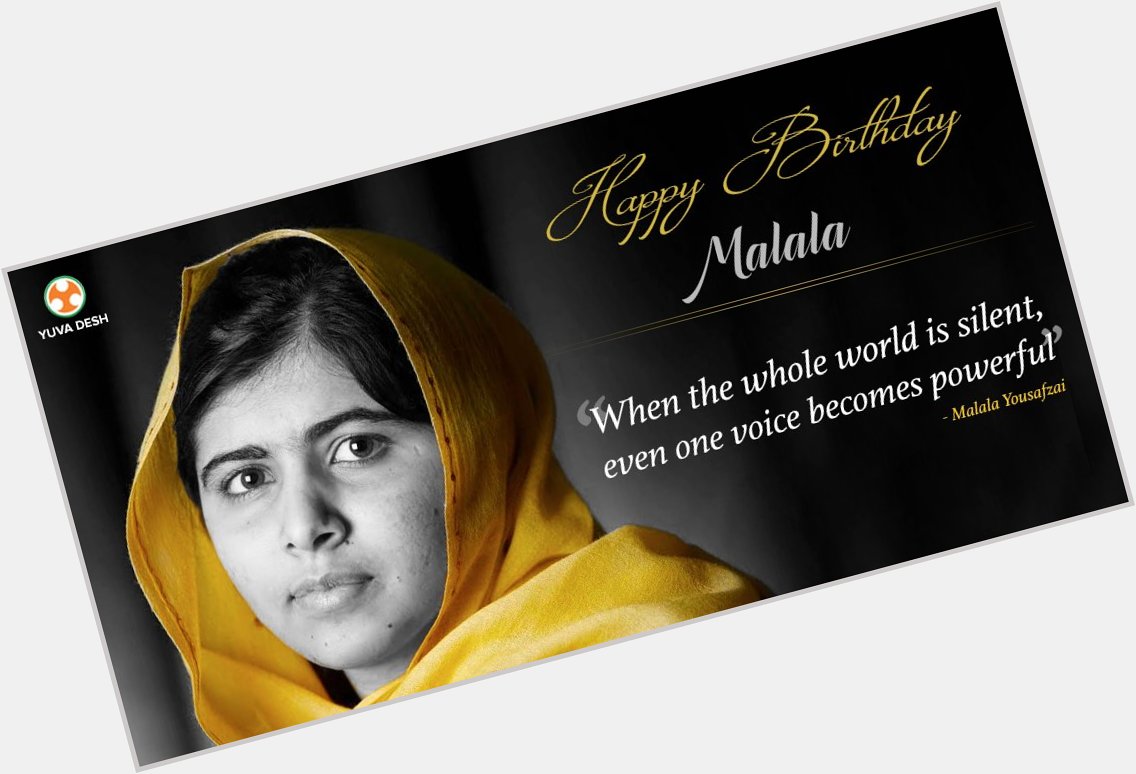 Team wishes Malala Yousafzai a very Happy Birthday!  