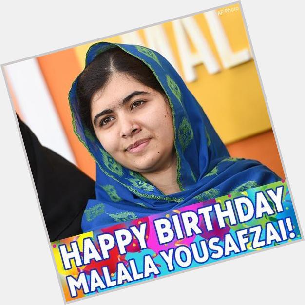 Happy Birthday to the inspirational girls\ education activist Malala Yousafzai! 