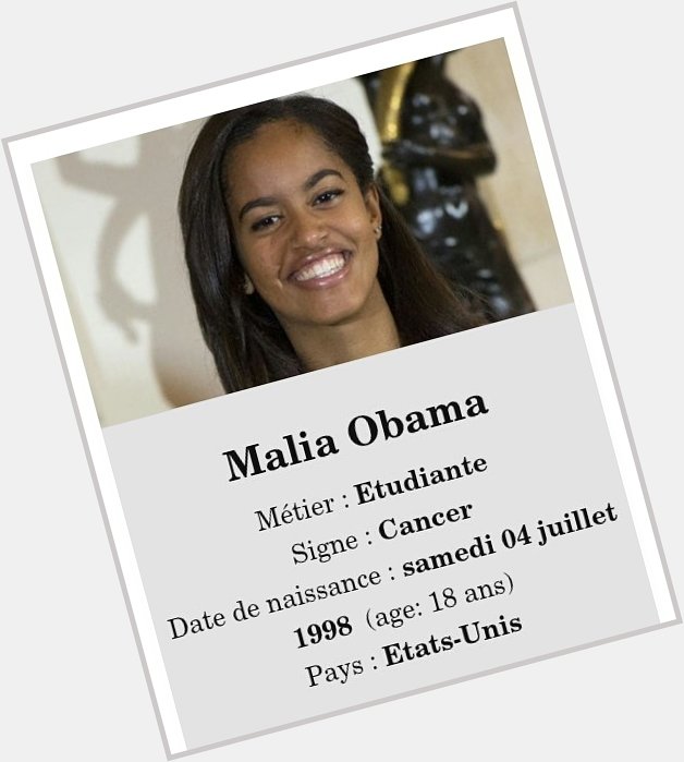 Happy Birthday to you President Malia Obama... J-1... 