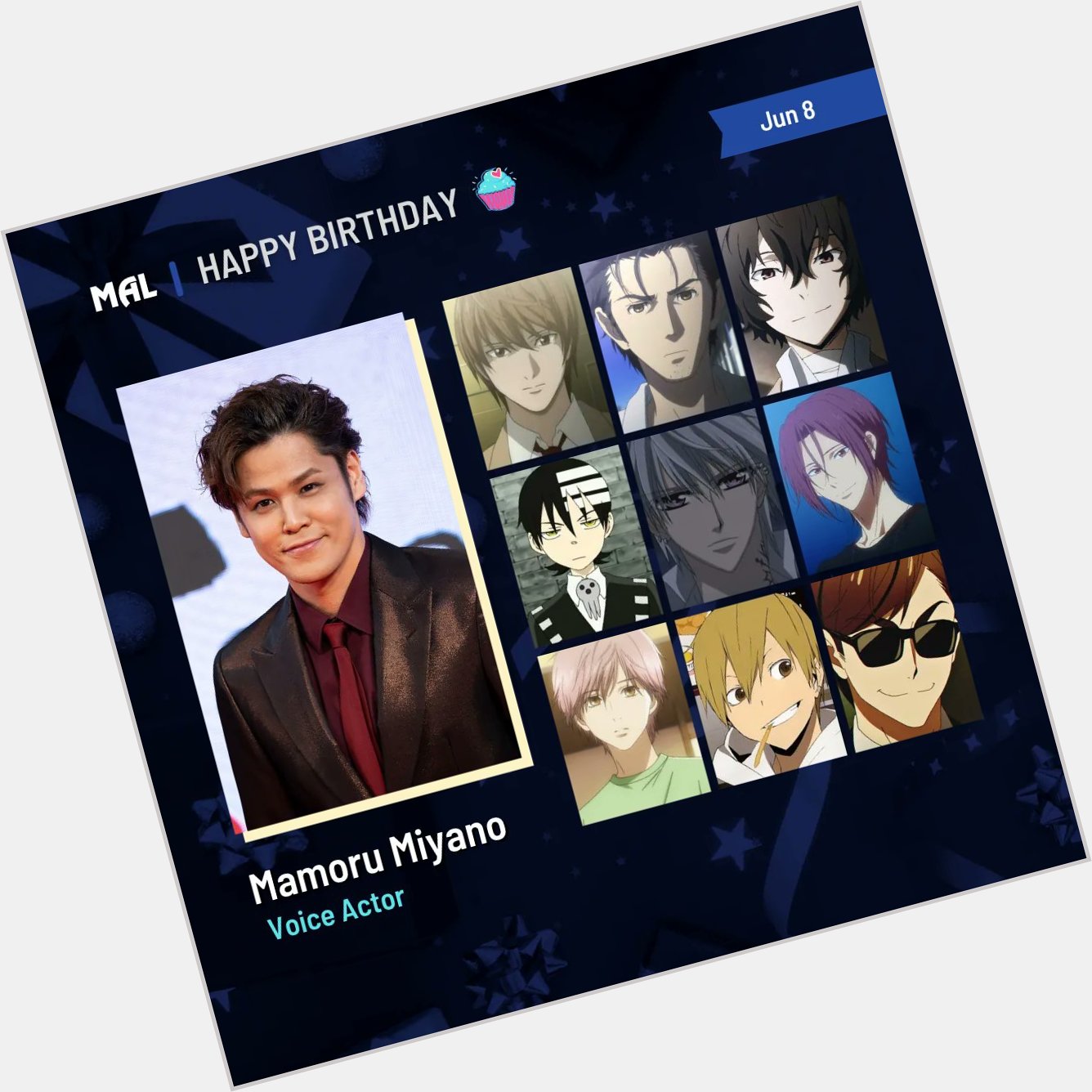 Happy Birthday to Mamoru Miyano! Full profile:  