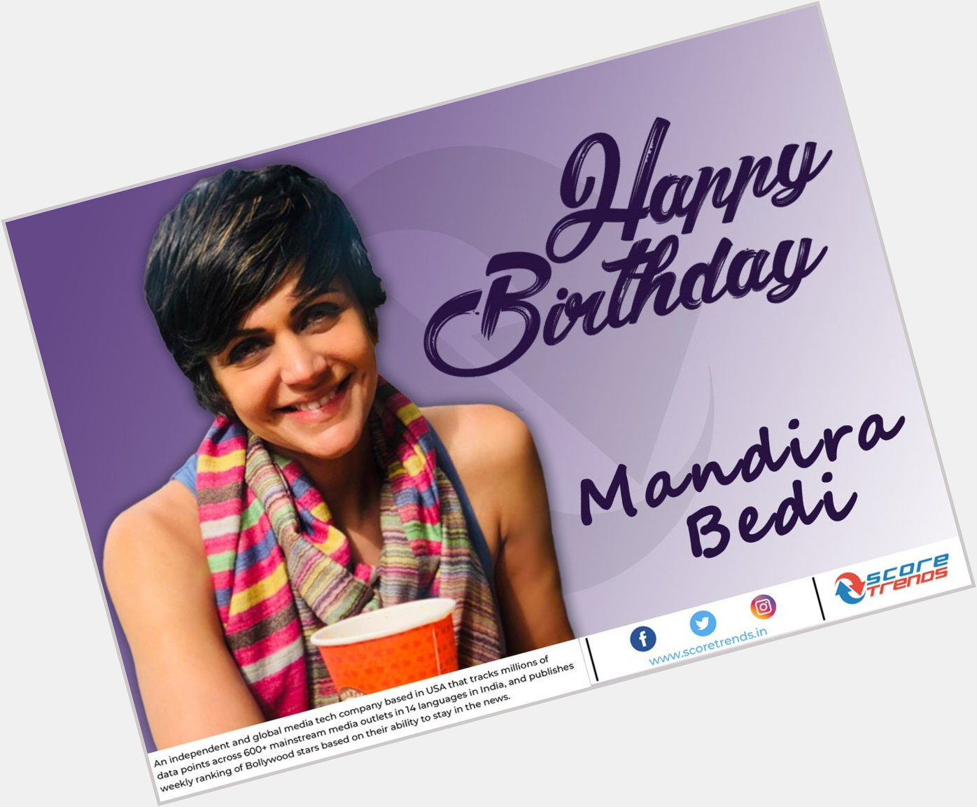 Score Trends wishes Mandira Bedi a Happy Birthday!! 