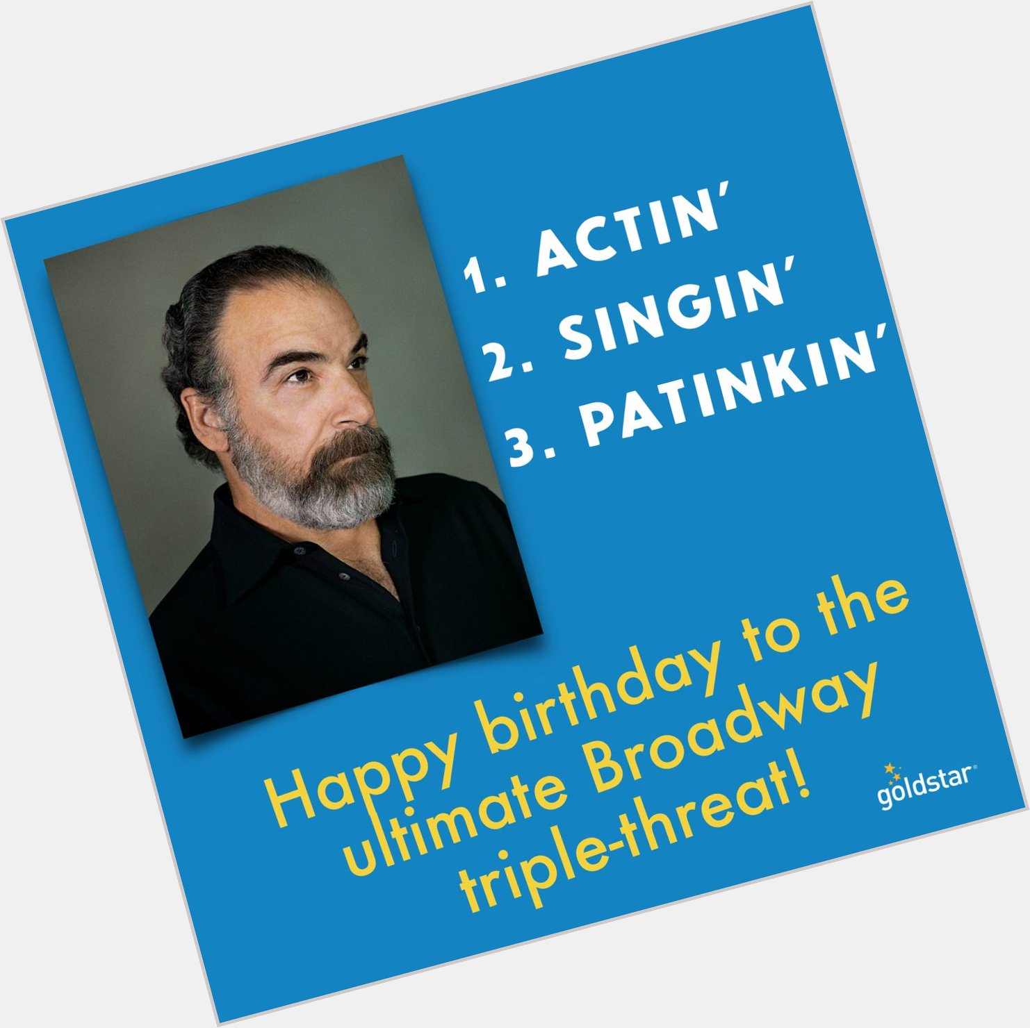 Happy 65th birthday, Mandy Patinkin!           