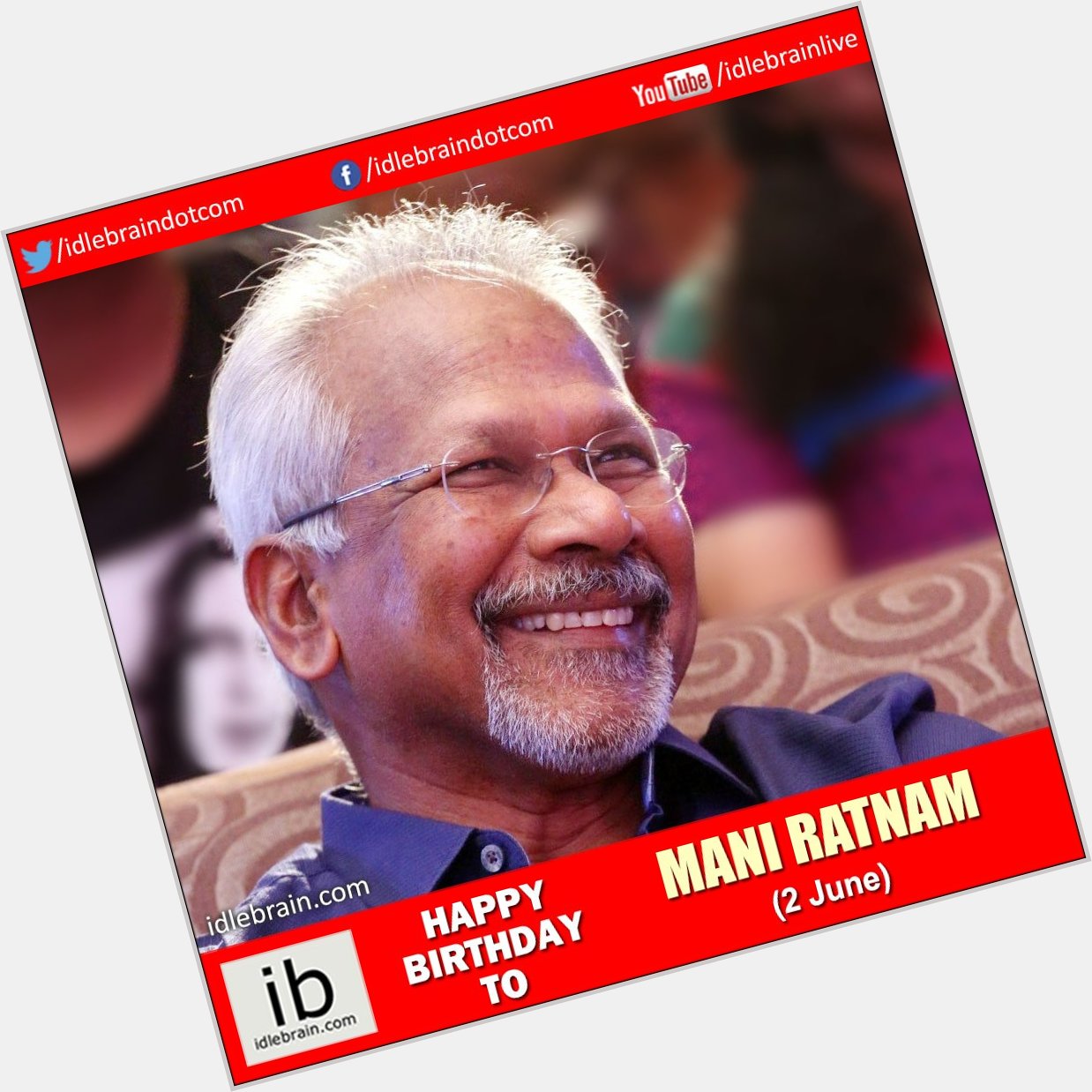 Happy birthday to Mani Ratnam (2 June) -  