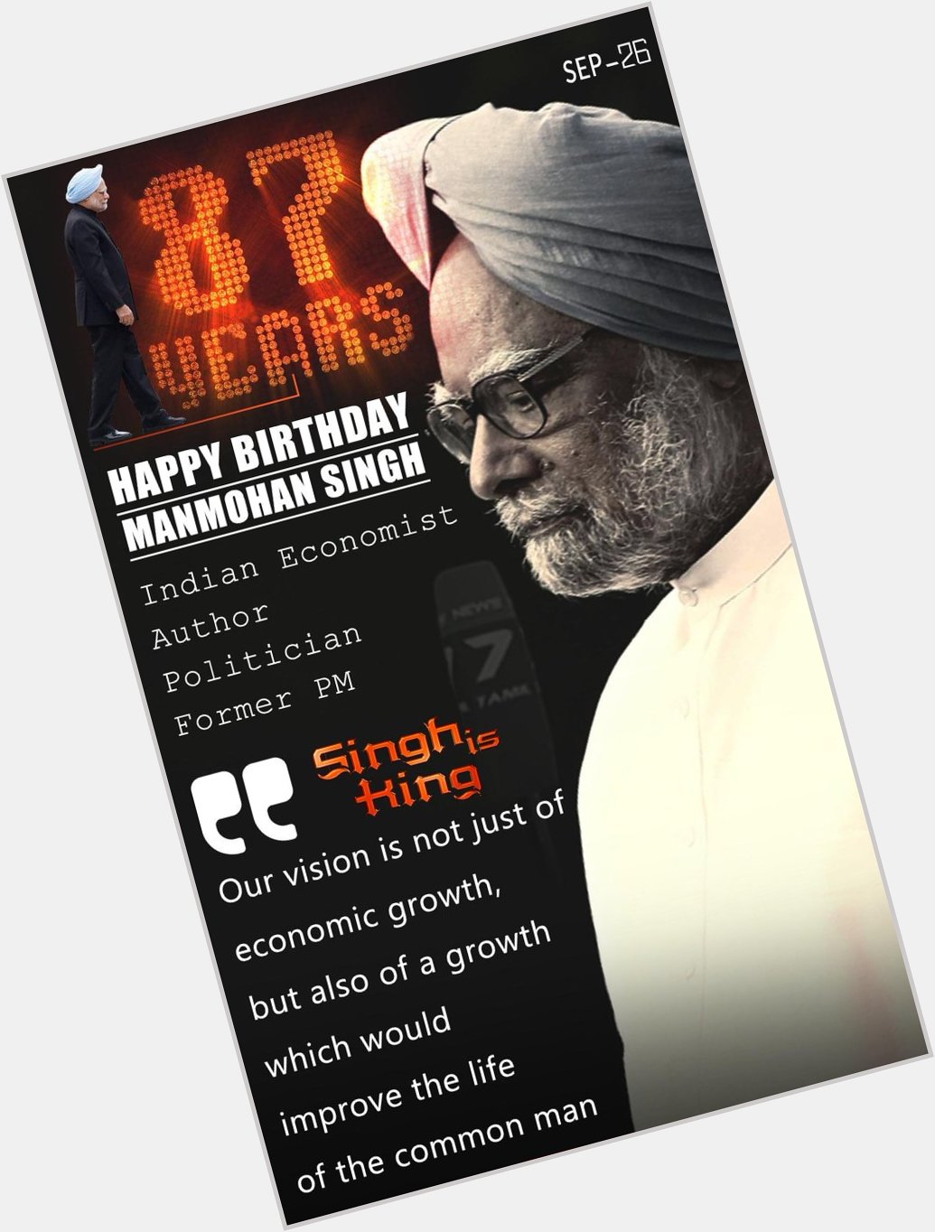 Happy Birthday Manmohan Singh Sir..... 