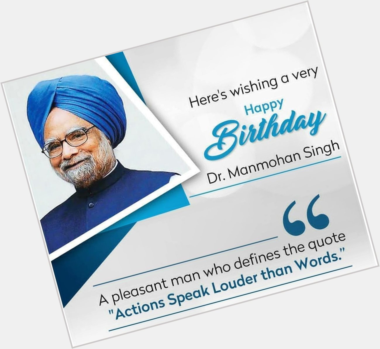 A very Happy Birthday Day to World-renowned Economist and our beloved former PM of India Dr.Manmohan Singh 