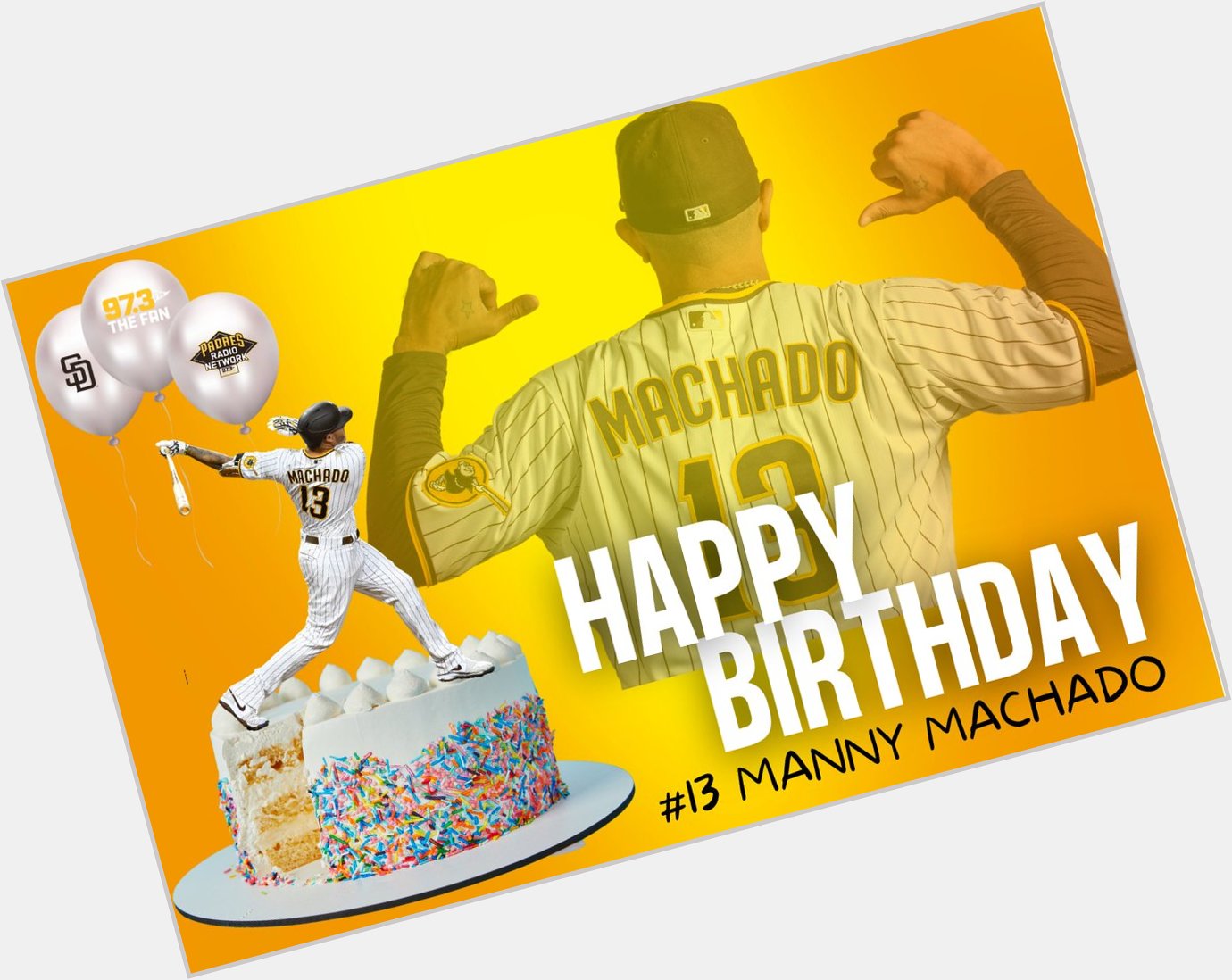 Wishing a very happy 30th birthday to Manny Machado! Looking forward to many more great years in brown and gold. 