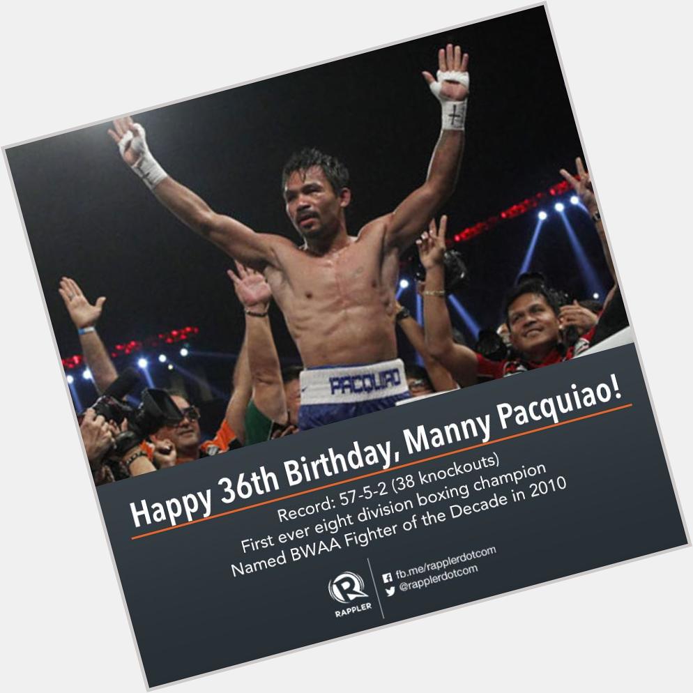 Happy birthday to Manny Pacquiao! Heres a must-read for all fans:  