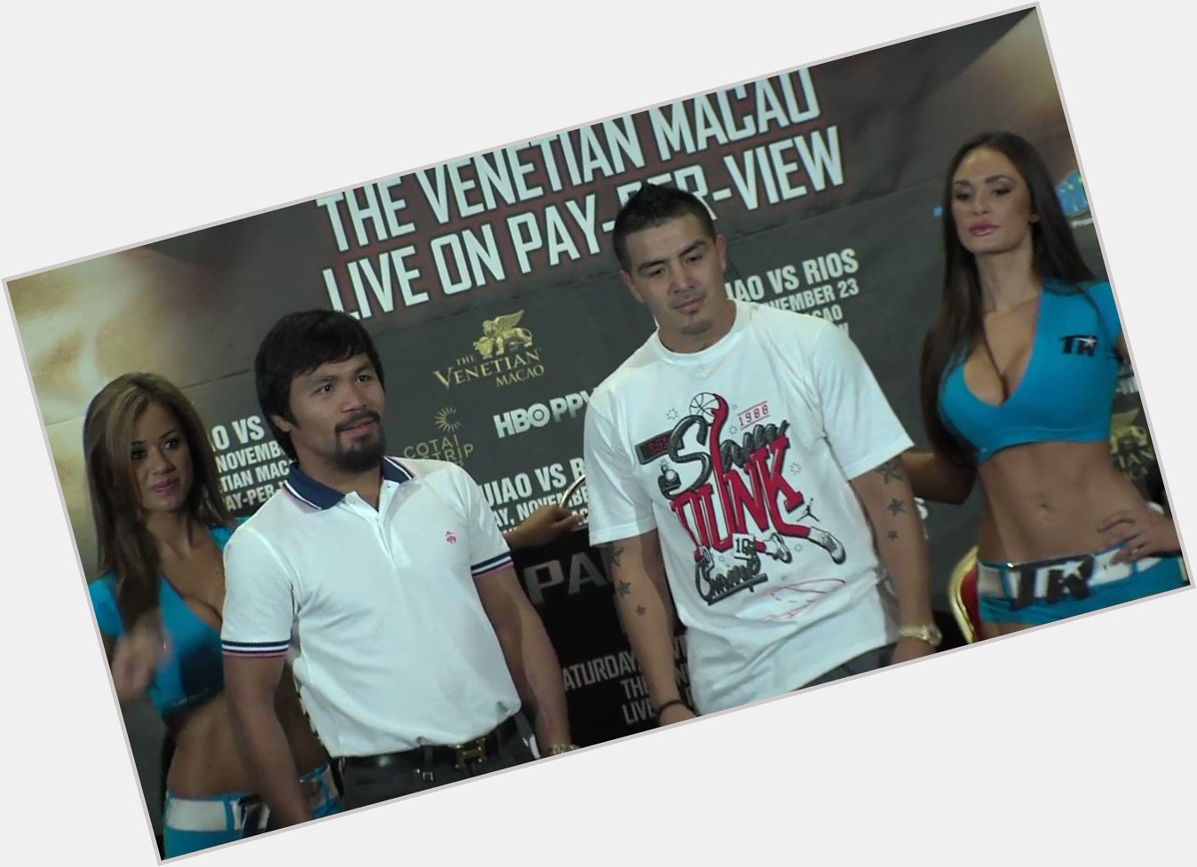 Manny Pacquiao vs. Brandon Rios: Face-off Happy Birthday HE\S GREAT INSIDE & OUT THE RING 