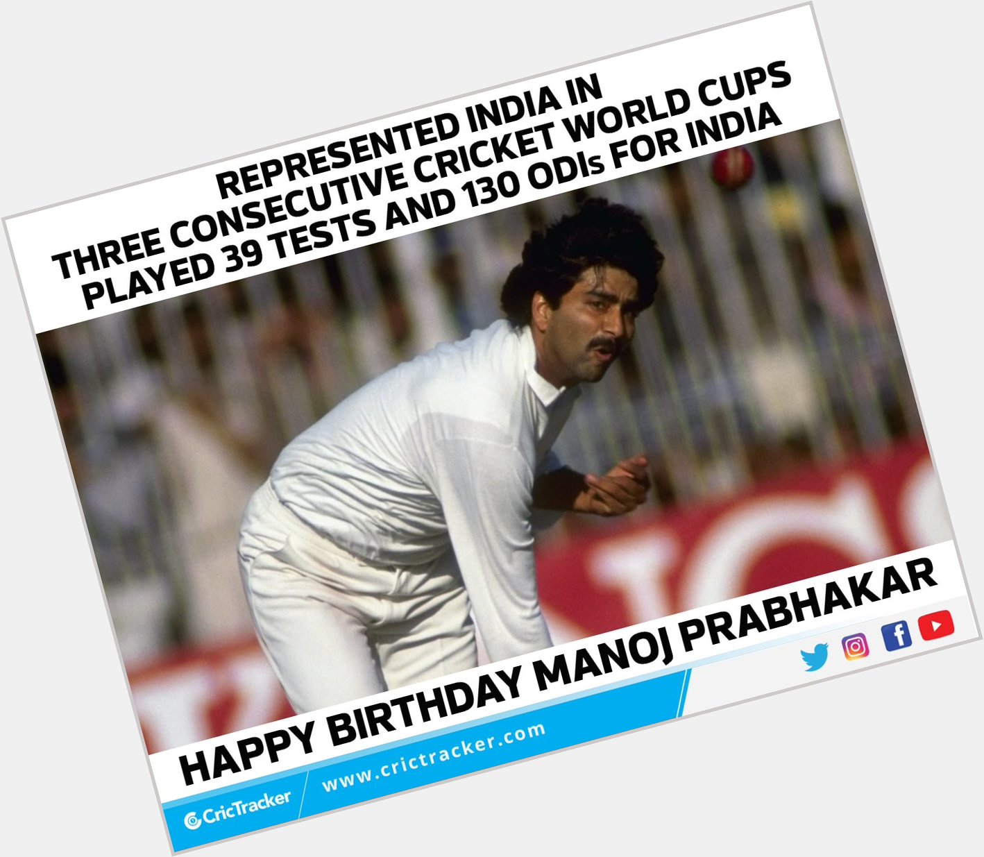 Wishing former Indian all-rounder Manoj Prabhakar a very happy birthday. 