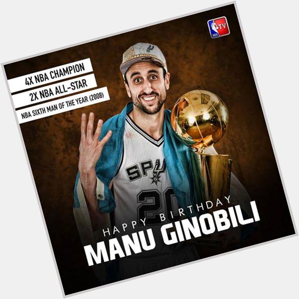 Join us in wishing Manu Ginobili a Happy Birthday! from the The San Antonio Spurs guard turns 37 today. 