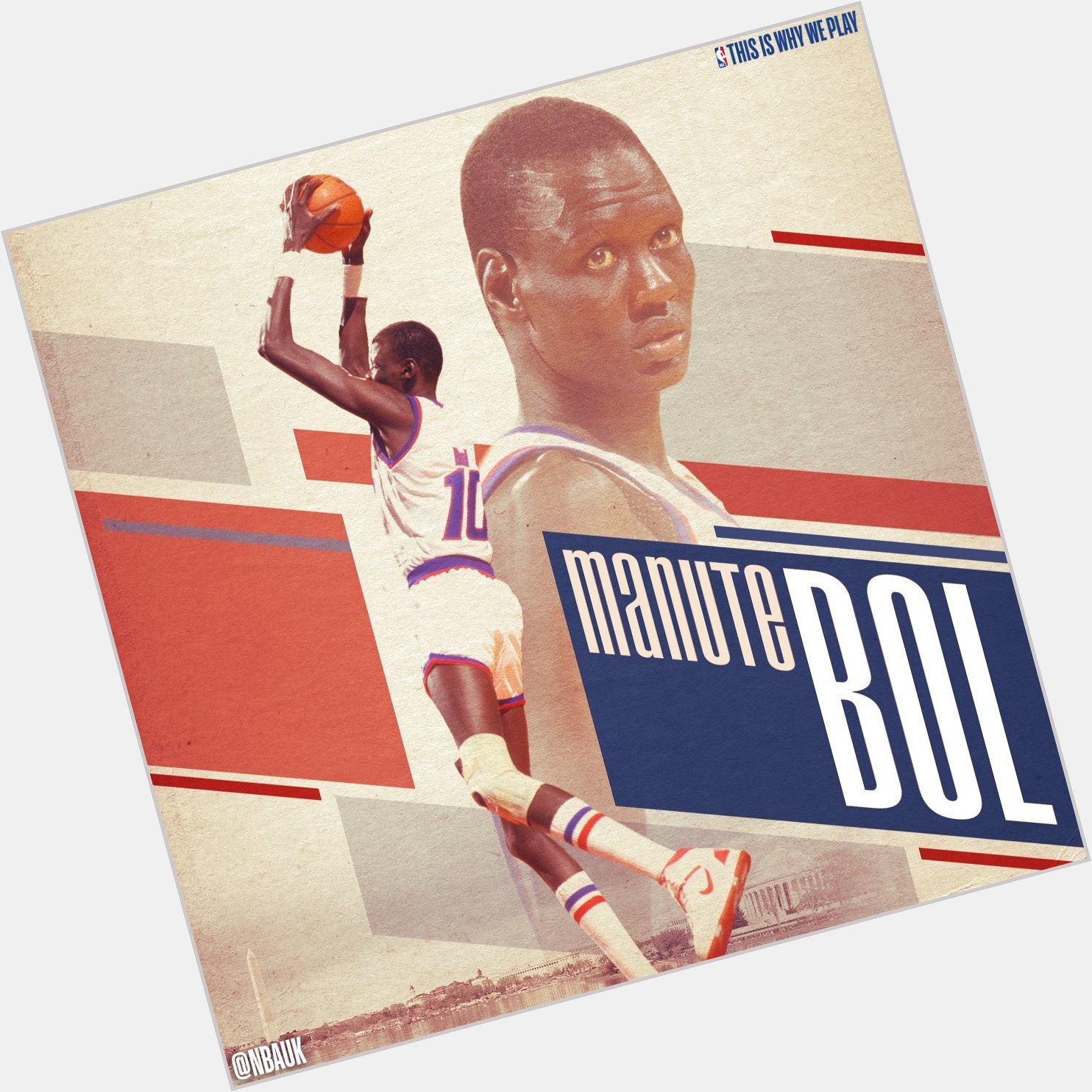 Wishing a very Happy Birthday to one of the tallest players in NBA history, the 7\7\" Manute Bol 