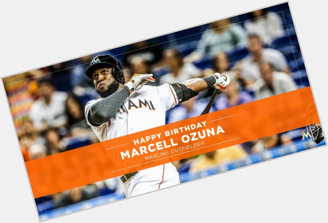 Marlins : Happy birthday to the Big Bear himself, Marcell Ozuna!  