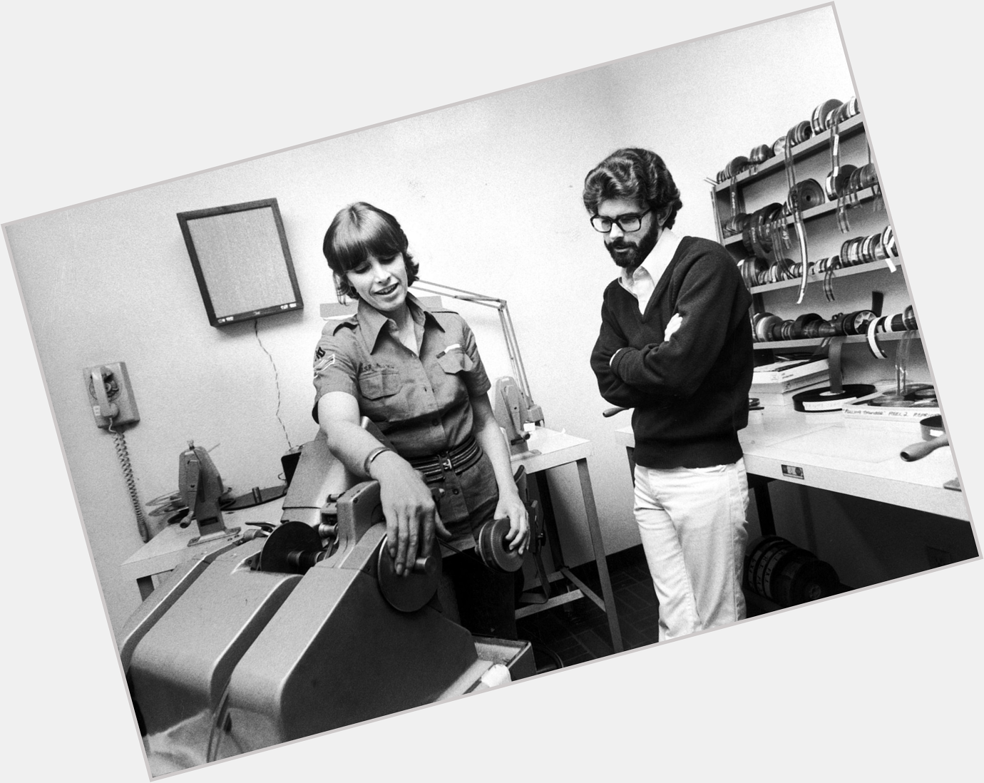 Happy Birthday to STAR WARS editor Marcia Lucas, here with Georg Lucas! 