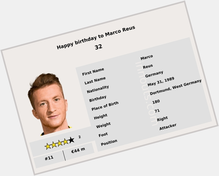  Happy 32 birthday to Marco Reus     