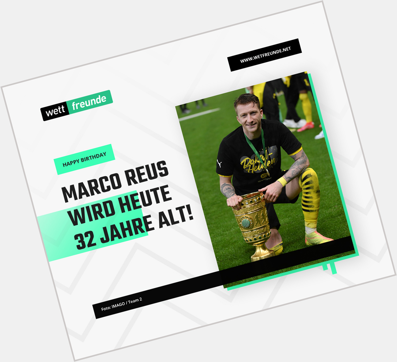 Marco Reus wird heute 32 Jahre alt   Happy Birthday!  
