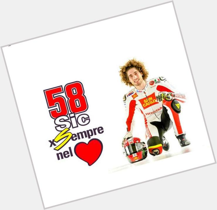 Thank you for all the best sic . today you 28 birthday   never ever forget you. Happy birthday
Marco simoncelli  