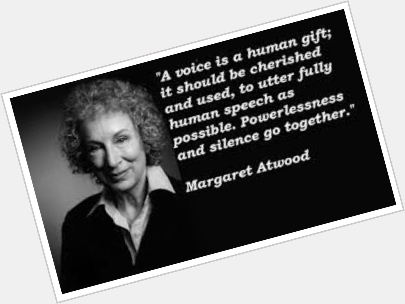 Today the Canadian writer Margaret Atwood turns 80. Happy birthday, Ms. Atwood!   