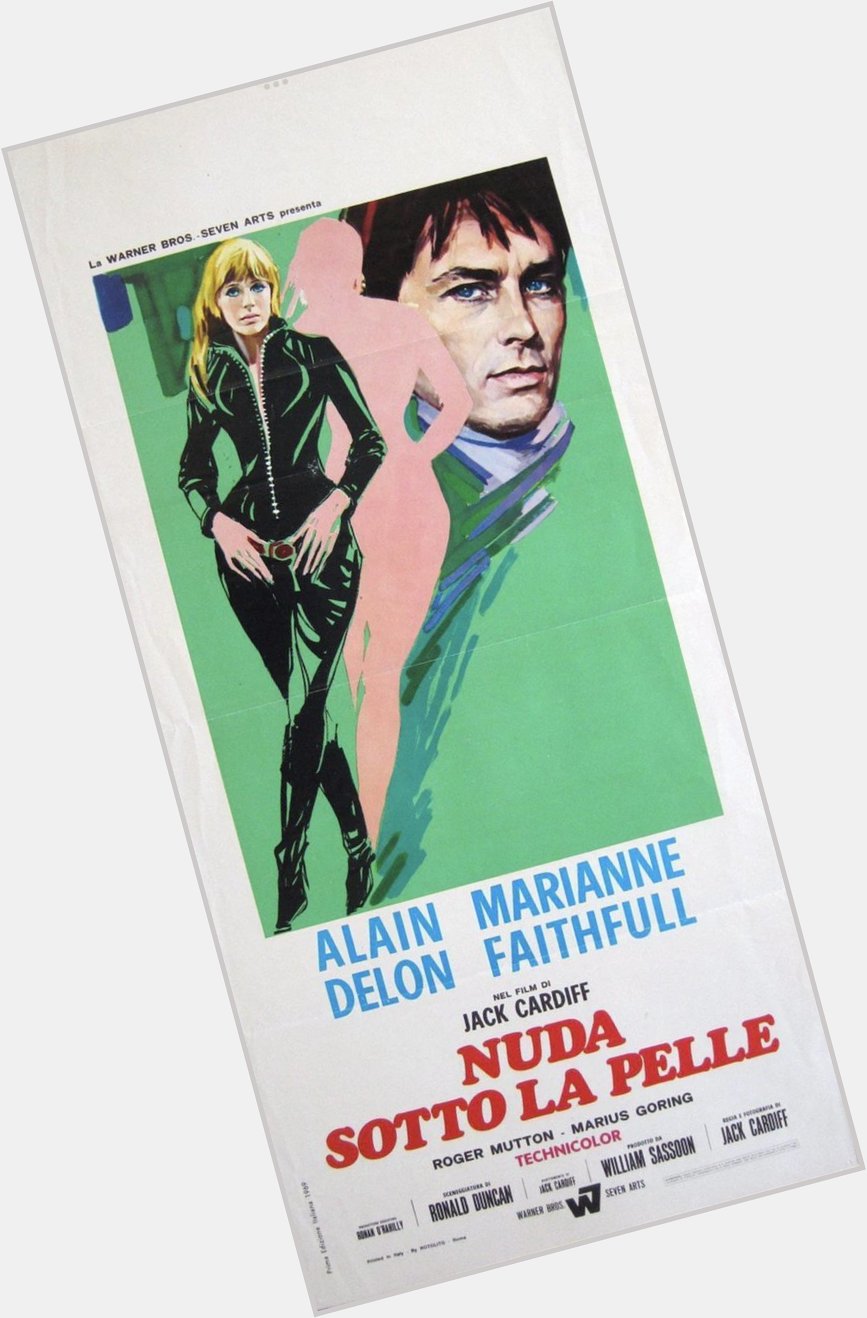 Happy Birthday to Marianne Faithfull - THE GIRL ON A MOTORCYCLE - 1968 - Italian release poster 