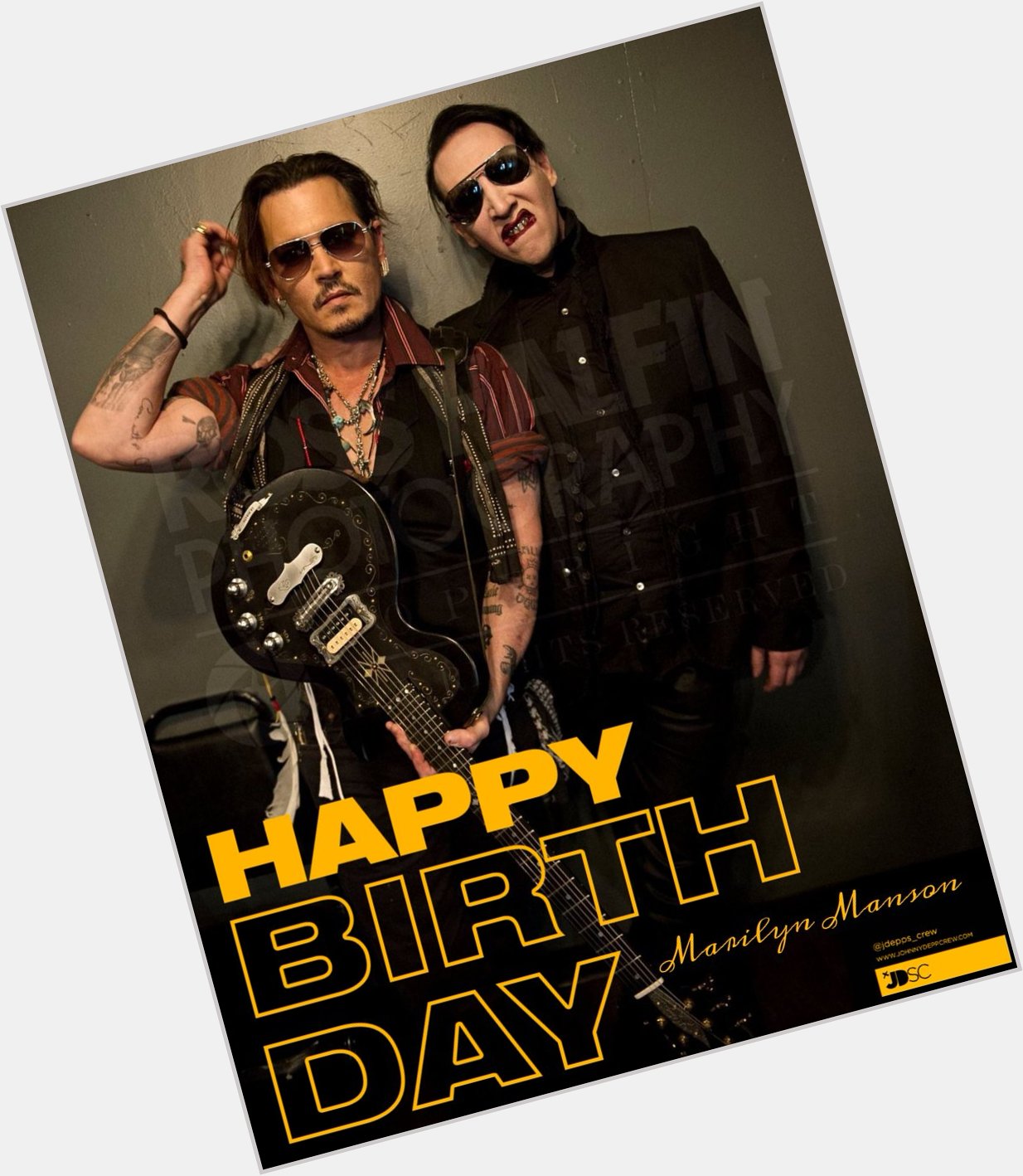 Happy Birthday to his friend and artist Marilyn Manson! 