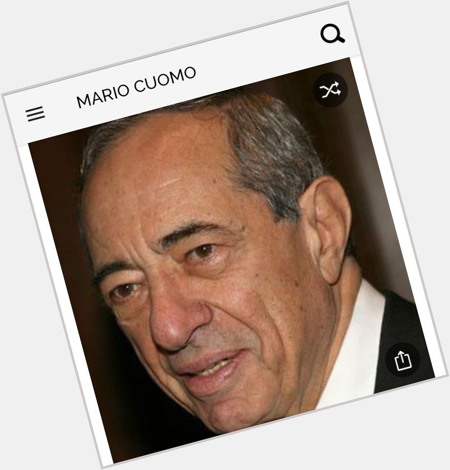 Happy birthday to this politician.  Happy birthday to Mario Cuomo 