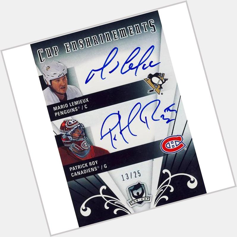 Happy 50th Birthday to a pair of signature stars in Mario Lemieux & Patrick Roy! Two of our all-time favorites! 