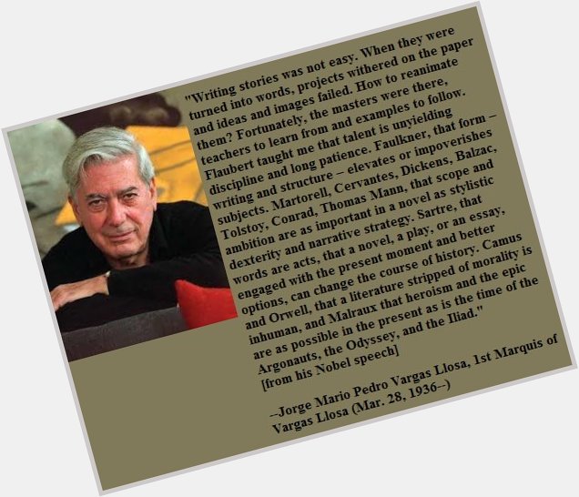 Happy birthday, Mario Vargas Llosa! 