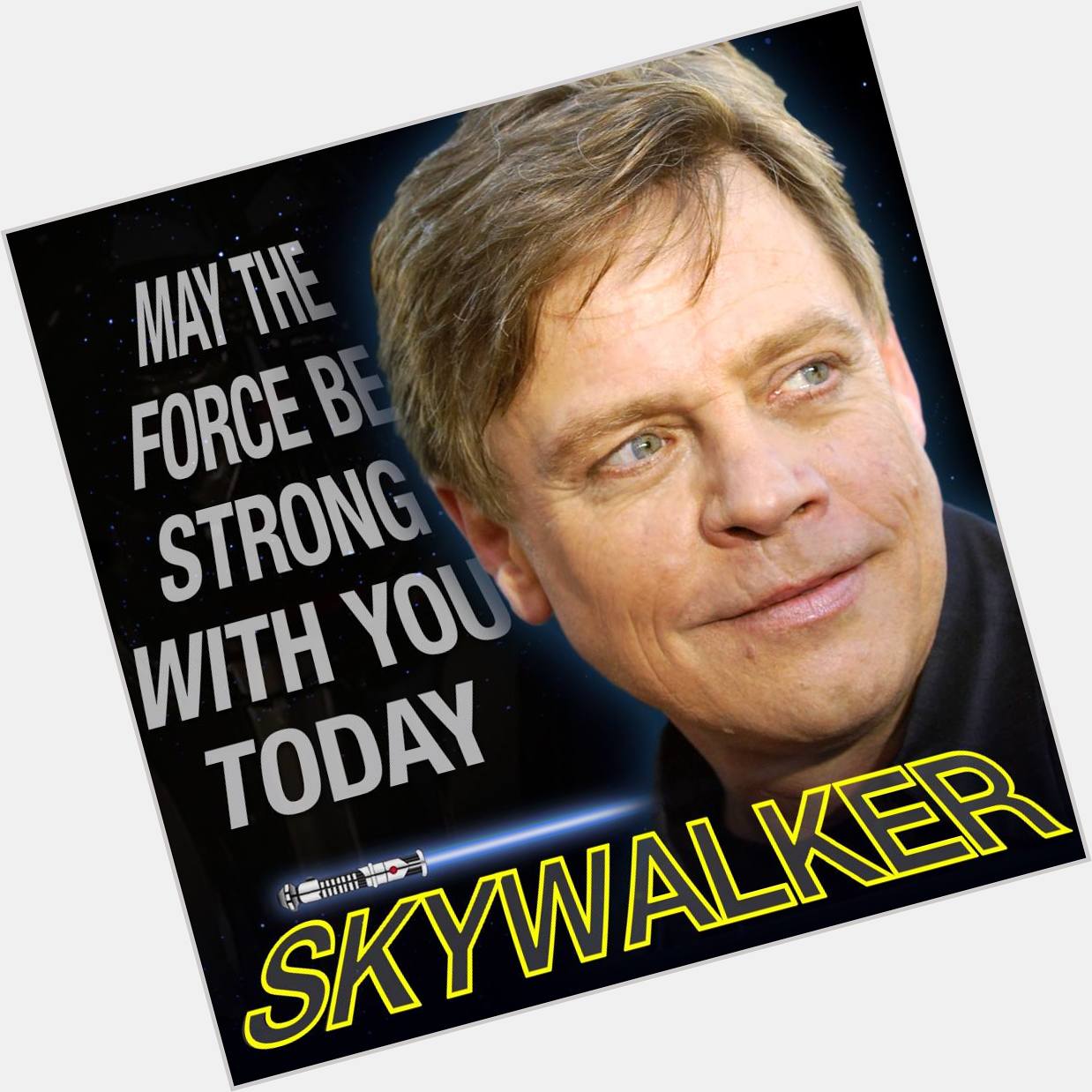 The force is strong with this one... Happy Birthday to Mark Hamill! 