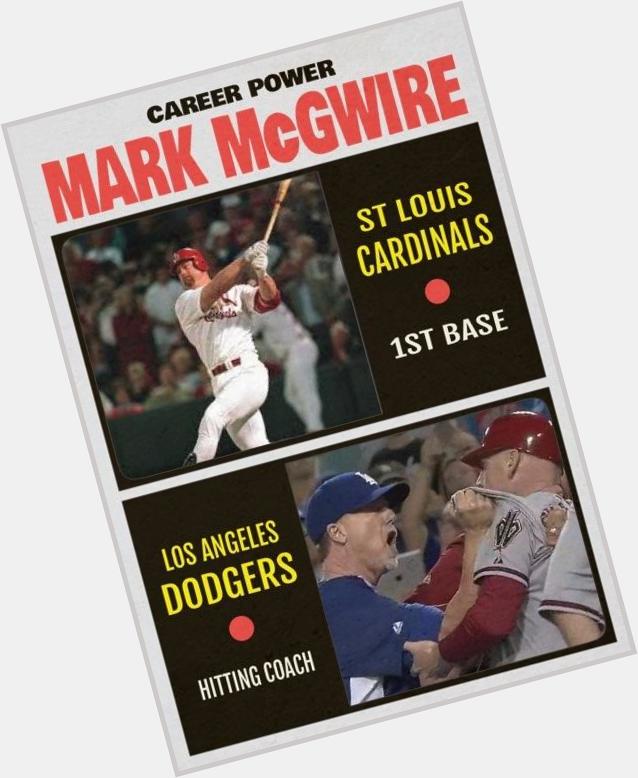 Happy 51st birthday to Mark McGwire. Hes been a slugger as a player & a coach. 