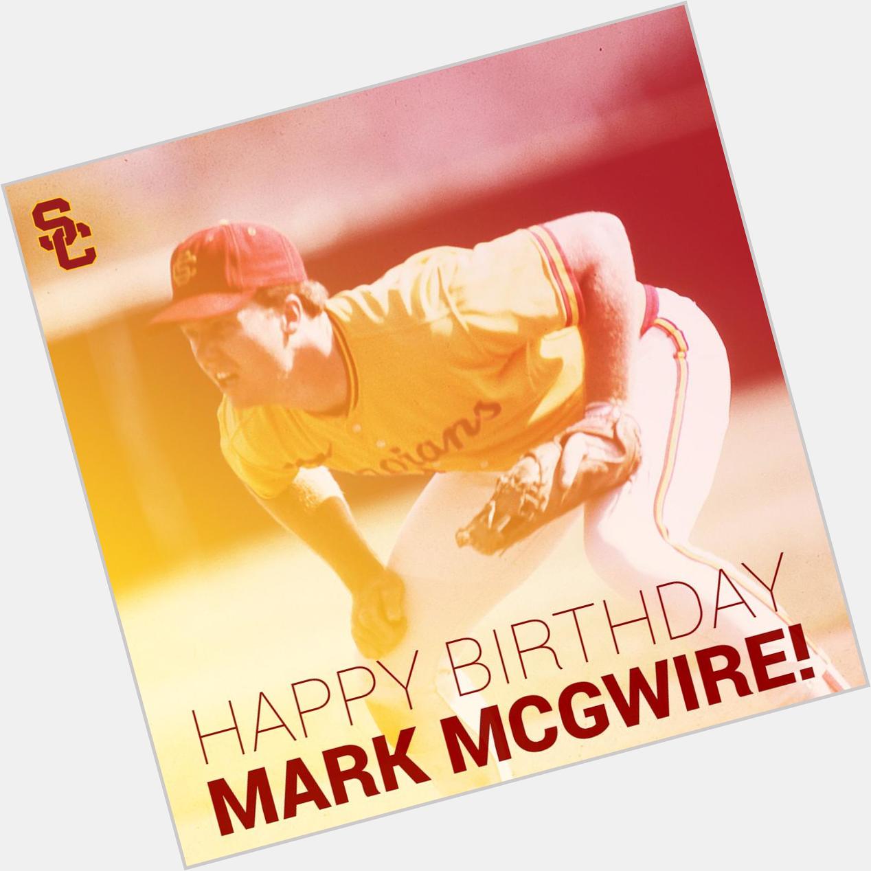 Happy Birthday to Trojan great Mark McGwire!  