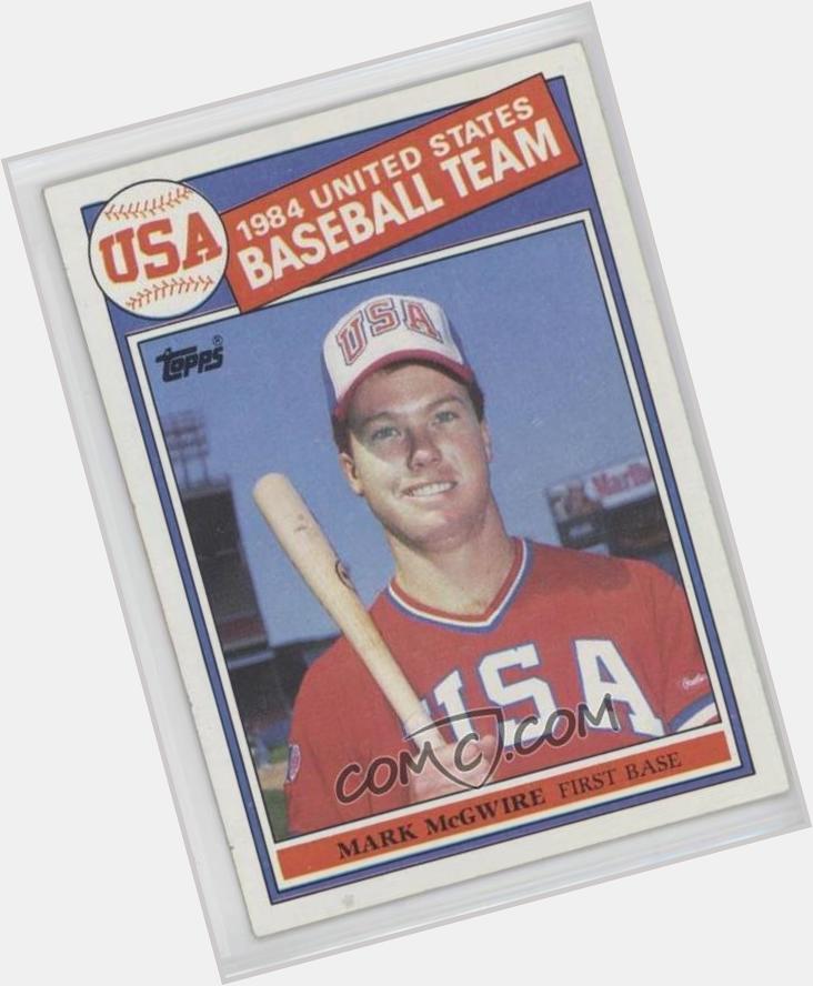 Happy Birthday to \Big Mac\ Mark McGwire. The 1987 Rookie of the Year turns 55 today!  