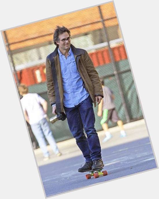 Mark Ruffalo on a penny board because its his birthday and this is just awesome. Happy Birthday, 