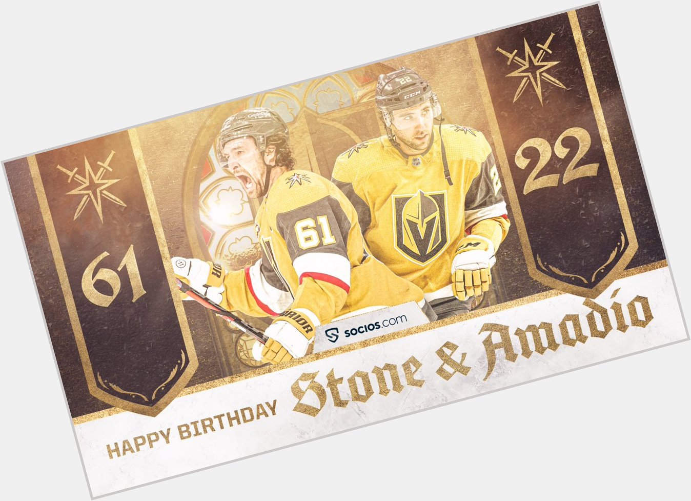 It s a big day for VGK birthdays Happy Birthday to Mark Stone and Michael Amadio!!!   