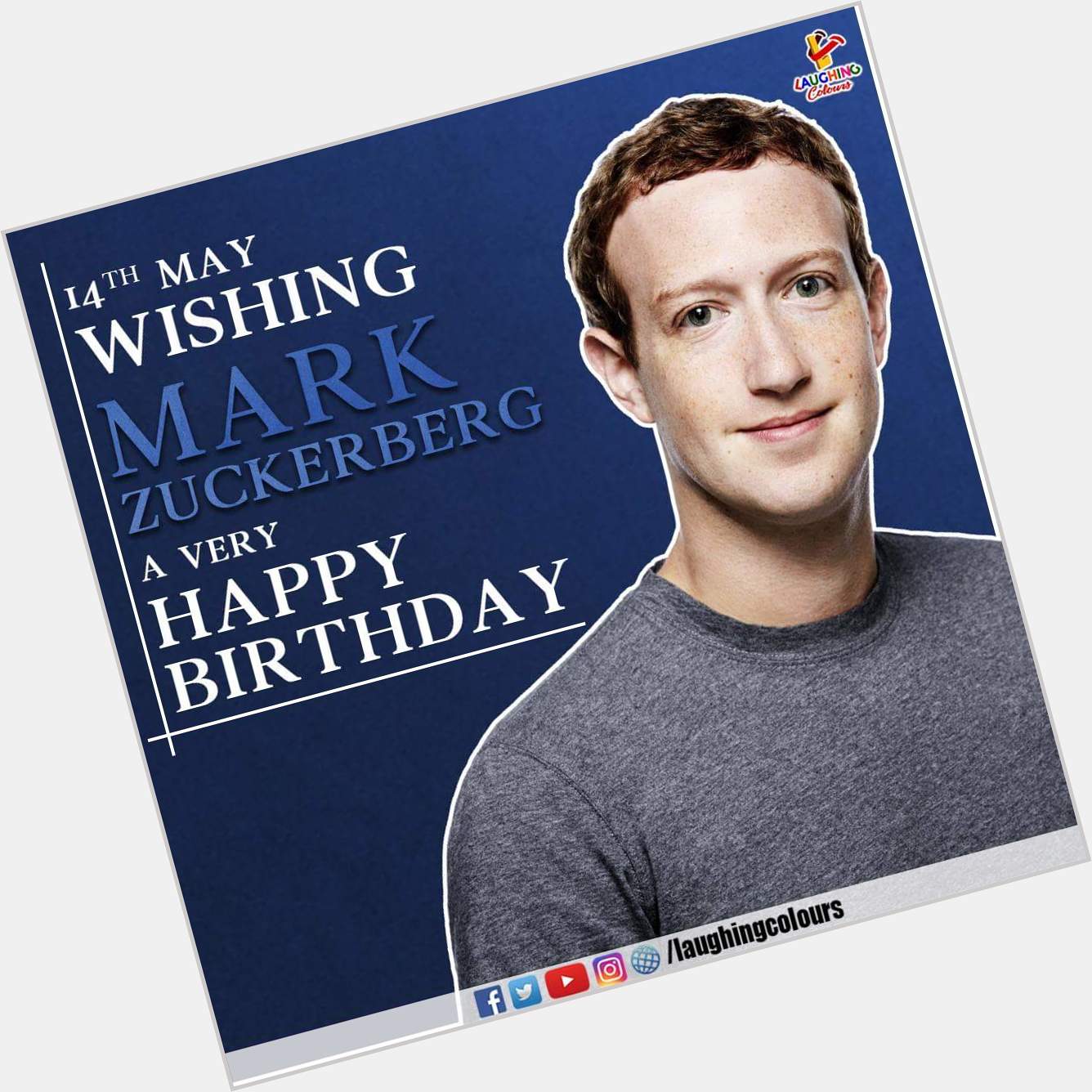 FB founder Mark Zuckerberg
Happy Birthday 