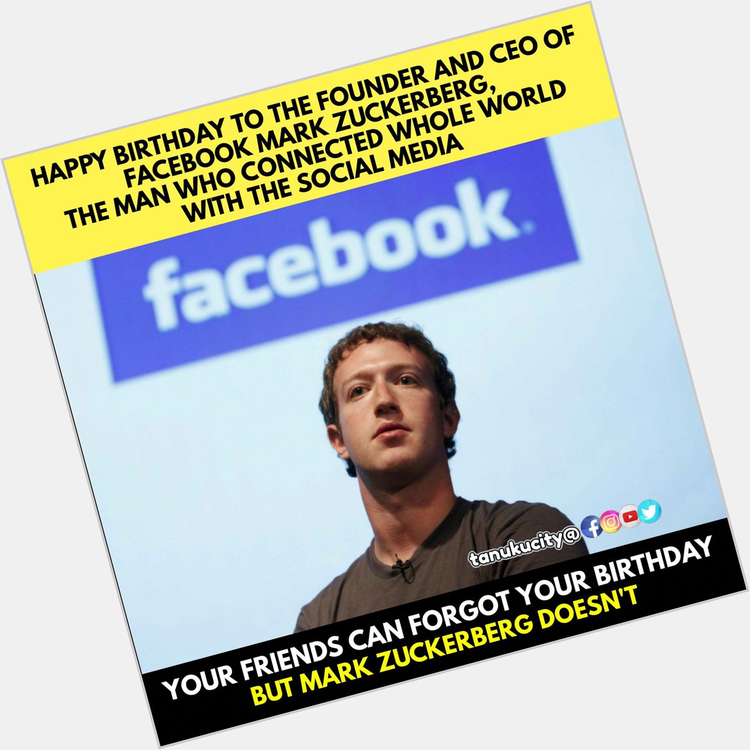 You have not just created a Community..
You have created a Great Family..  Happy Birthday Mark Zuckerberg..  