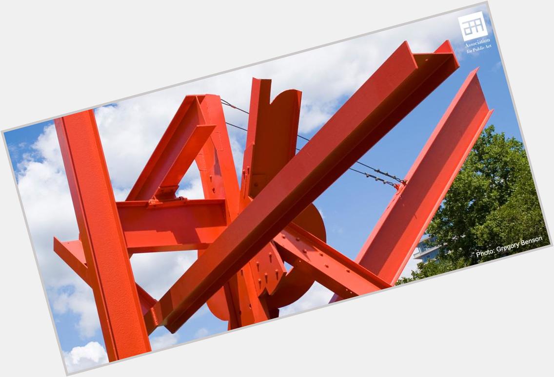 Happy birthday to artist Mark di Suvero, known for his steel I-beam sculptures  