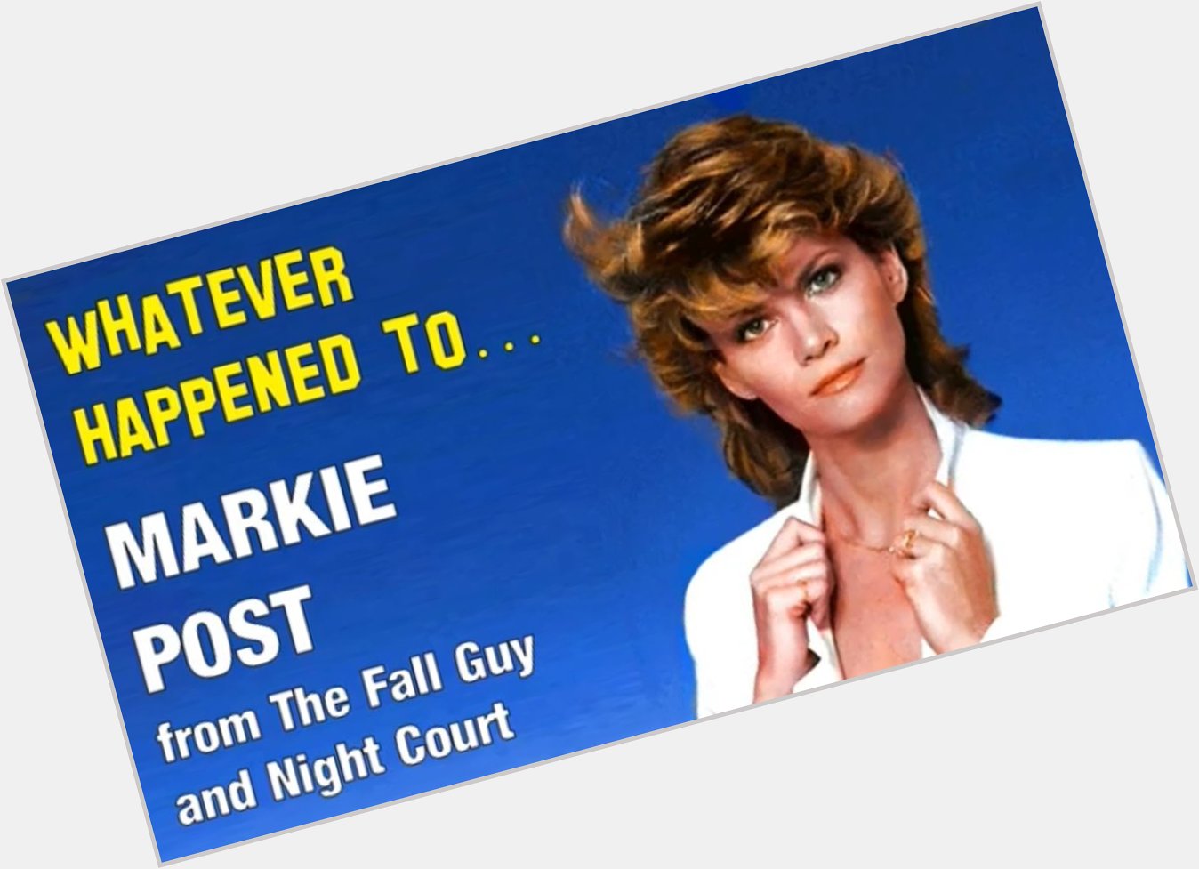 November 4:Happy 69th birthday to actress,Markie Post(\"The Fall Guy\") 