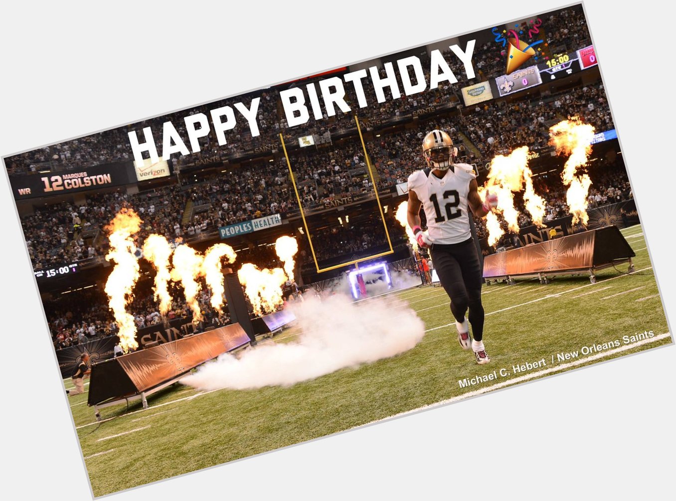 Happy Birthday to the New Orleans Saints touchdown leader - Marques Colston!   