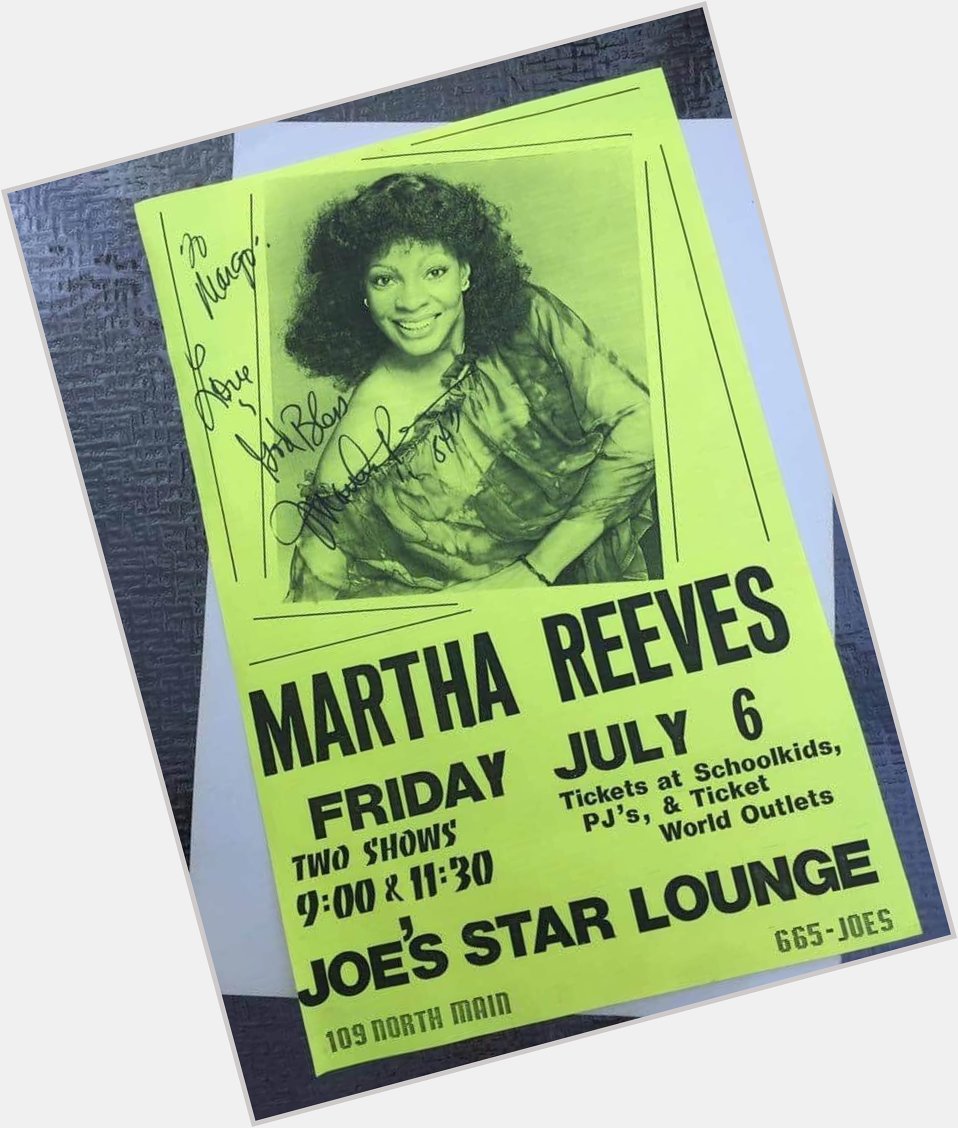 Happy Birthday to the legend Martha Reeves 
