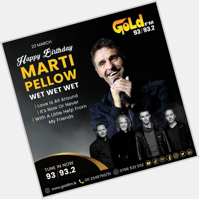 HAPPY BIRTHDAY TO MARTI PELLOW TUNE IN NOW 93 / 93.2 Island wide      