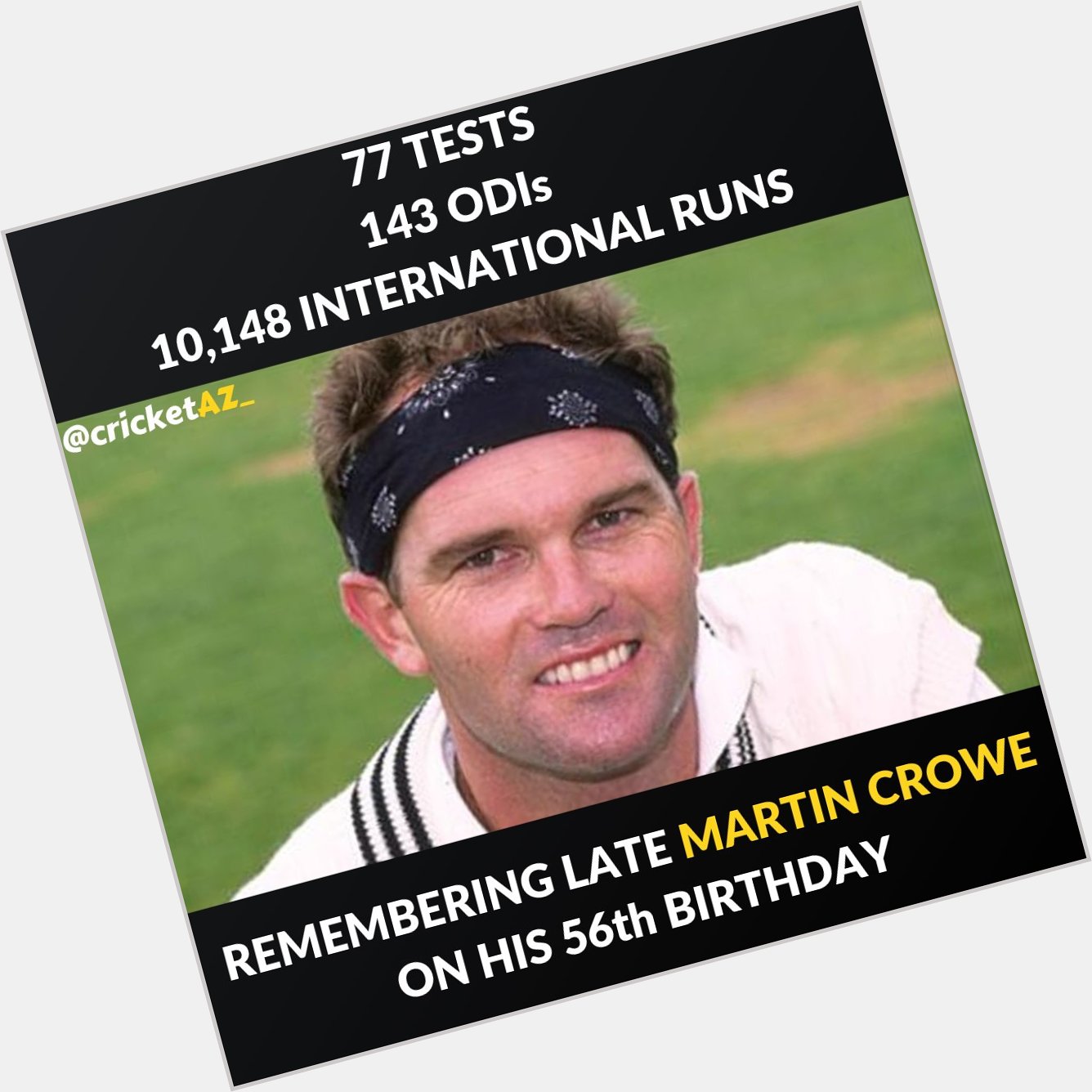 A day to celebrate the life of Late Martin Crowe.
Here\s wishing him a Happy Birthday 