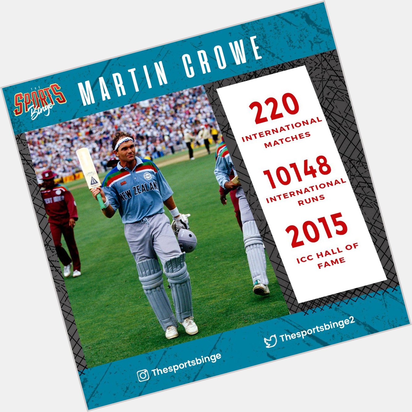 Happy Birthday to the late Martin Crowe, New Zealand legend  