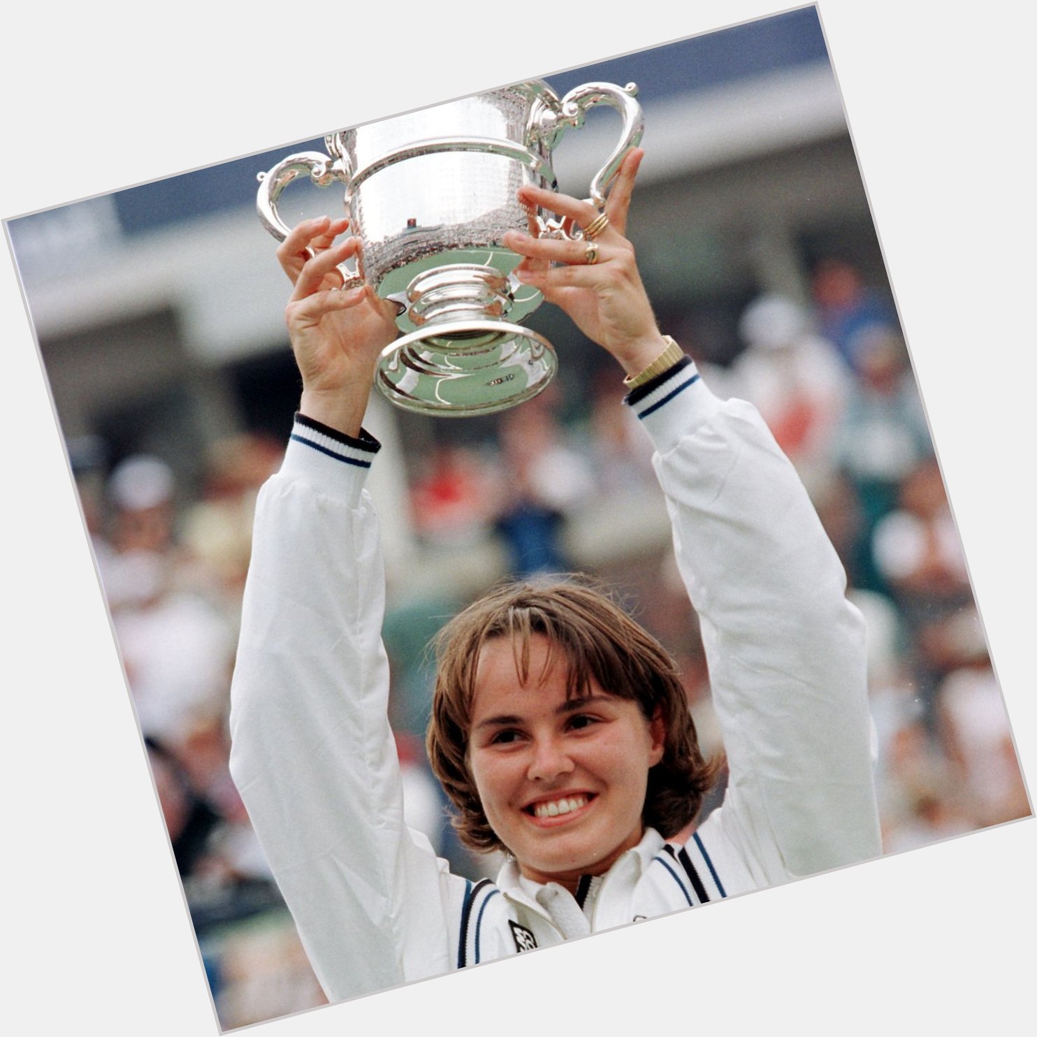 \97 singles  \17 doubles Martina Hingis made her share of memories in New York.

Happy birthday,  